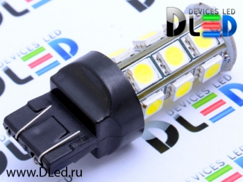   Светодиодная автомобильная лампа W21W - T20 - 7443 - W3х16q - 18 SMD 5050