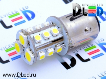   Светодиодная автомобильная лампа 1156 - PY21W - S25 - BA15s - SMD 5050 + SMD 3528