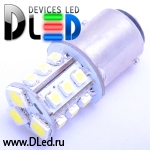   Светодиодная автомобильная лампа 1156 - PY21W - S25 - BA15s - SMD 5050 + SMD 3528