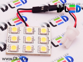   Светодиодная автомобильная лампа 24V T10 - W5W - 9 SMD 5050