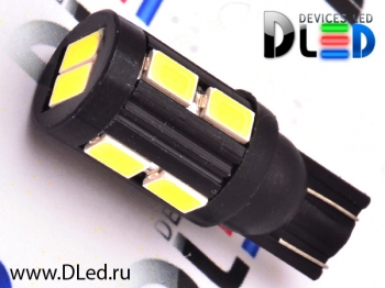   Светодиодная автомобильная лампа T10 - W5W - 10 SMD 5630 Black