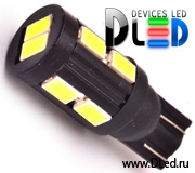   Светодиодная автомобильная лампа T10 - W5W - 10 SMD 5630 Black