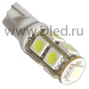   Светодиодная автомобильная лампа T10 - W5W - 9 SMD 5050