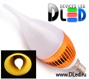   Светодиодная лампа E14 3W матовая теплый белый