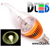   Светодиодная лампа E14 3W холодный белый
