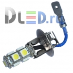   Светодиодная автомобильная лампа H3 - 9 SMD 5050