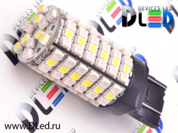   Светодиодная автомобильная лампа W21/5W - T20 - 7443 - W3х16q - 120 LED SMD3528 Красный-Белый