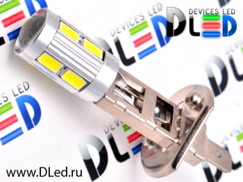   Светодиодная автомобильная лампа H1 - 10 SMD 5630+ Стабилизатор + Линза
