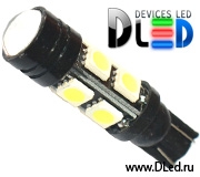   Светодиодная автомобильная лампа T10 - W5W - 1w + 8 SMD 5050