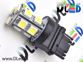   Светодиодная автомобильная лампа W27W - T25 - 3156 - W3х16d - 13 SMD 5050