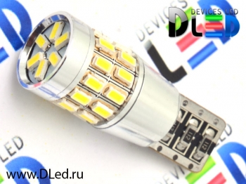   Светодиодная автомобильная лампа DLed T10 - W5W - 30 SMD 3014 (с обманкой)