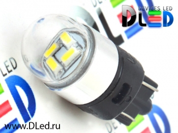   Светодиодная автомобильная лампа DLed T10 - W5W - 4 SMD3014 + Колба