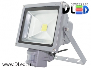   Прожектор с датчиком движения DLed Flood Light 20W Motion Detector