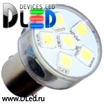   Светодиодная автомобильная лампа 1156 - PY21W - S25 - BA15s - 6 SMD 5050