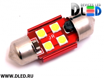   Светодиодная автомобильная лампа C5W FEST 31 мм - 4 SMD 3030 с обманкой