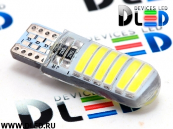   Светодиодная автомобильная лампа T10 - W5W - 12 SMD 7020