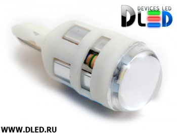   Светодиодная автомобильная лампа T10 - W5W - 3W 1 SMD 3030 White