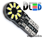   Светодиодная автомобильная лампа T10 - W5W - 18 SMD 4014 + Обманка