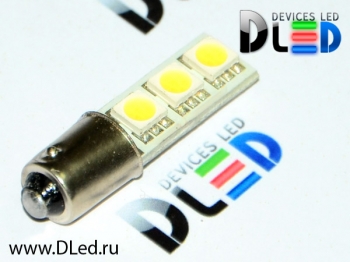   Светодиодная автомобильная лампа T4W - 3 SMD 5050