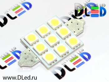   Светодиодная автомобильная лампа C5W FEST 41мм SV8,5 - 9 SMD - IRON