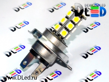   Светодиодная автомобильная лампа H4 - 18 SMD 5050 Black