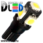   Светодиодная автомобильная лампа T10 - W5W - 5 SMD 5050 Black